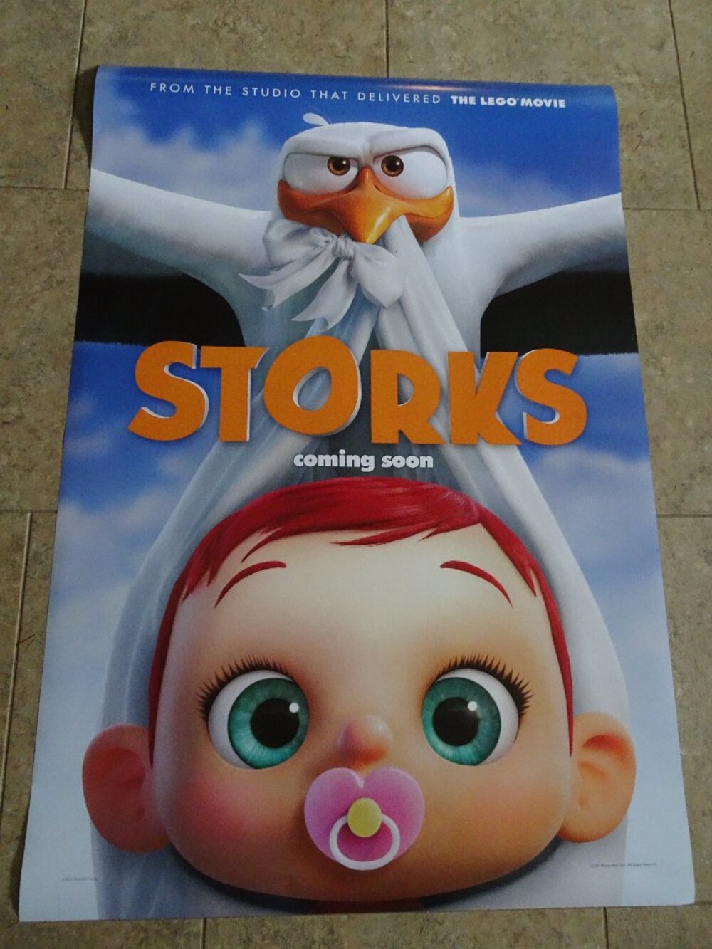 Storks - Movie Poster with Andy Samberg & Kelsey Grammer - Advance